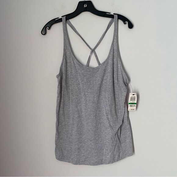 Material Girl Women’s Scoop Neck Gray Workout Tank Top size L - Picture 1 of 3